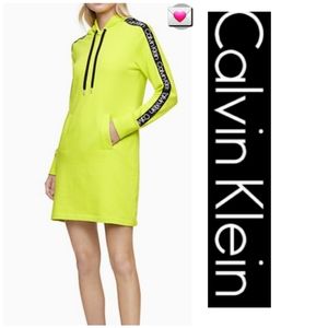 💞CALVIN KLEIN long sleeve hoodie DRESS